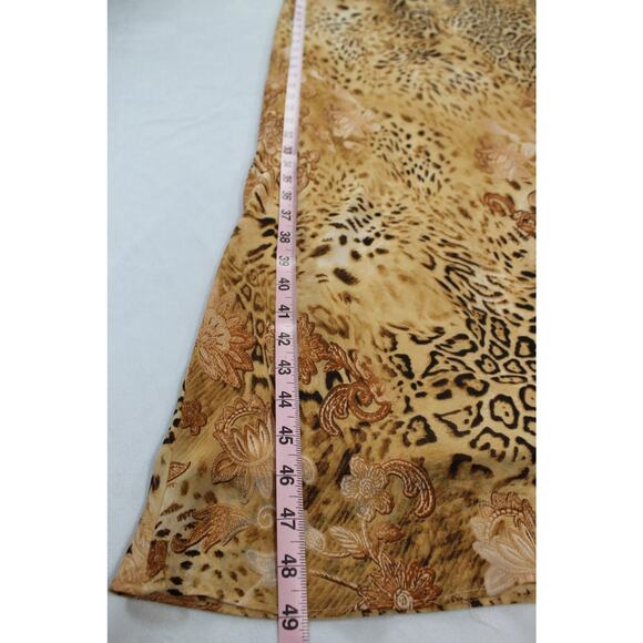 Dressbarn Women's 2 Piece Dress Set Size 6 Leopard Floral Print Short Sleeve - Picture 11 of 11